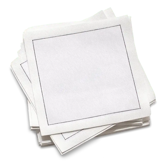 Cotton Cocktail Napkins - White