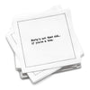 Serviettes Citations 40ème Anniversaire - Blanc