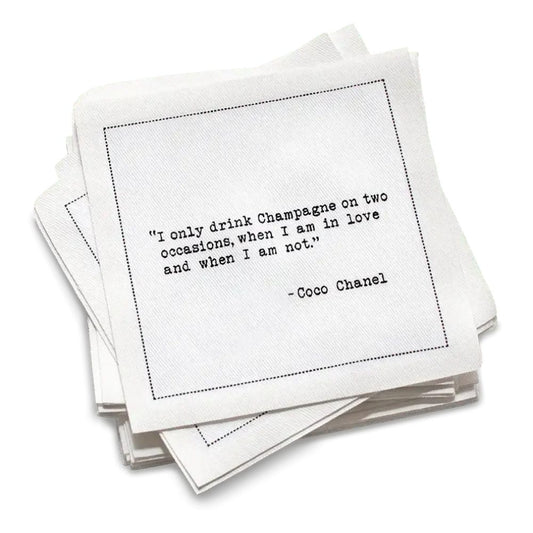Champagne Quotes Napkins