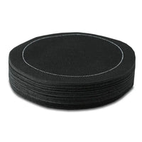 4" Round Cocktail Napkins - Black - Five Star Napkins