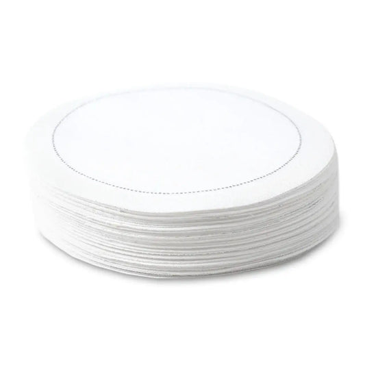 White 4" Round Cotton Cocktail Napkins - Case - Five Star Napkins