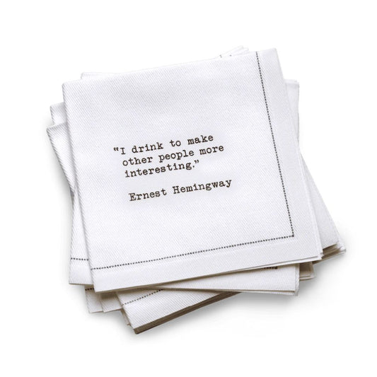 1/4 Fold Drinking Quotes Napkins | First Edition