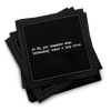 Serviettes Citations 80e Anniversaire - Noir