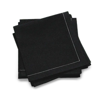 Black 1/4 Fold Cocktail Napkins - Five Star Napkins