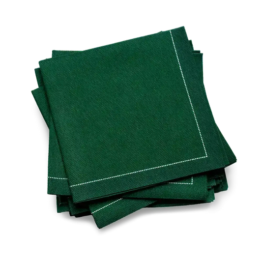 British Racing Green 1/4 Fold Cocktail Napkins