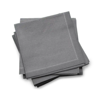 Grey 1/4 Fold Cocktail Napkins - Five Star Napkins