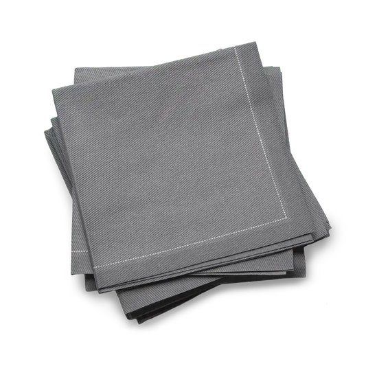 Grey 1/4 Fold Cocktail Napkins