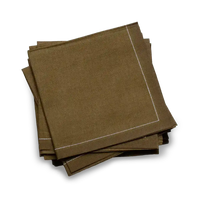 Khaki 1/4 Fold Cocktail Napkins - Five Star Napkins