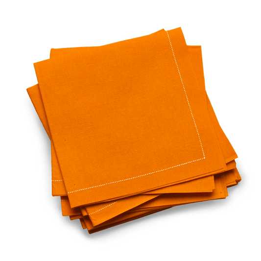 Persimmon Cotton 1/4 Fold Cocktail Napkins
