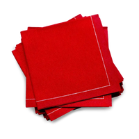 Red 1/4 Fold Cocktail Napkins - Five Star Napkins