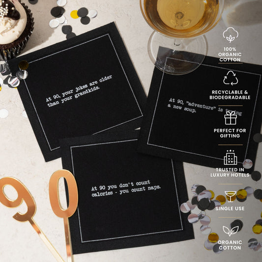 Serviettes à citation 90e anniversaire