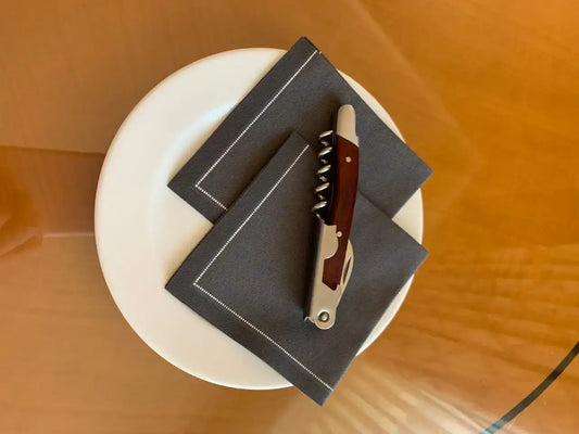 Anthracite Grey 1/4 Fold Cocktail Napkins - Five Star Napkins