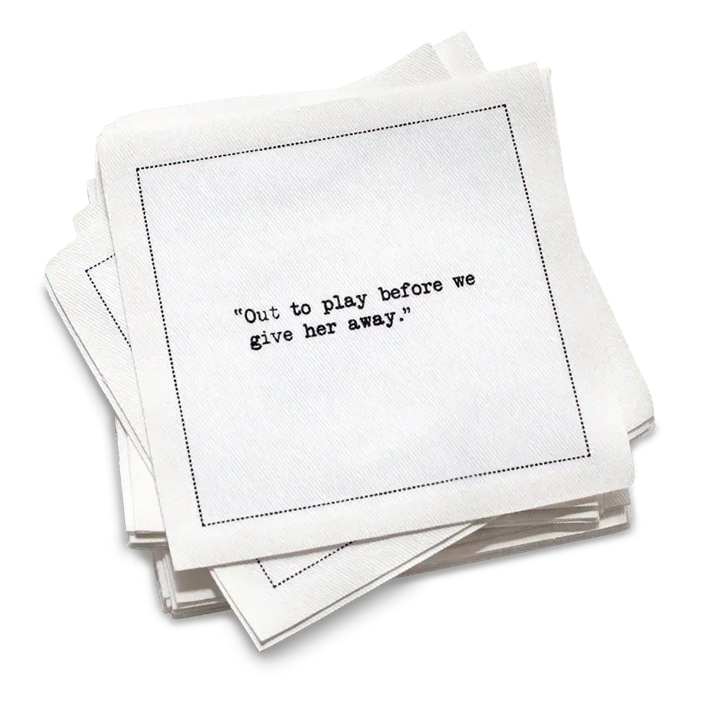 Bachelorette Quotes Napkins - Case - Five Star Napkins