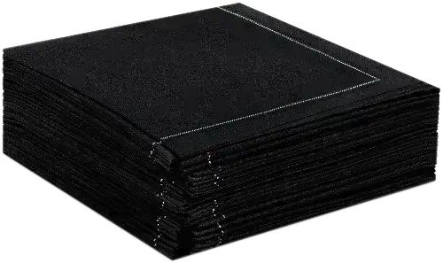 Black 1/4 Fold Cocktail Napkins - Five Star Napkins
