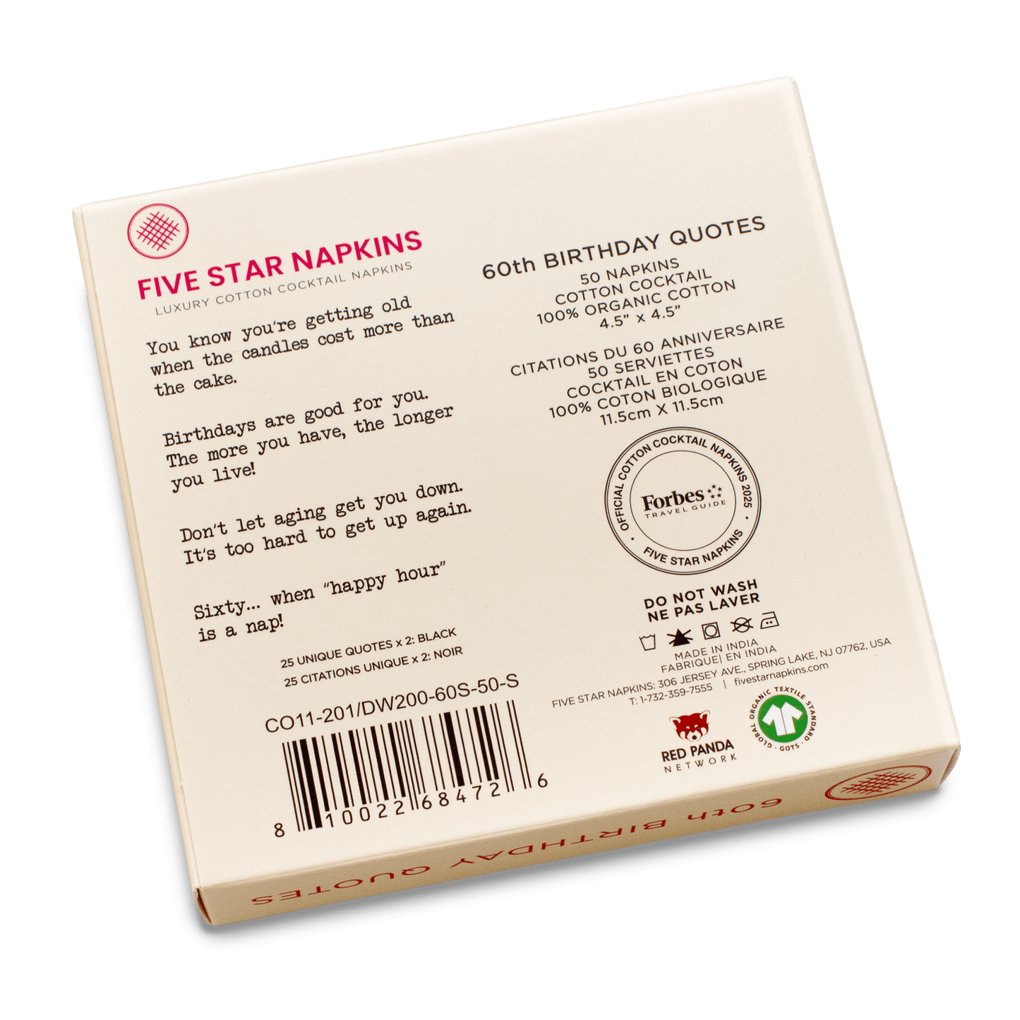 60th Birthday Quotes Napkins