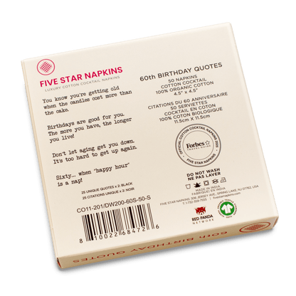 60th Birthday Quotes Napkins