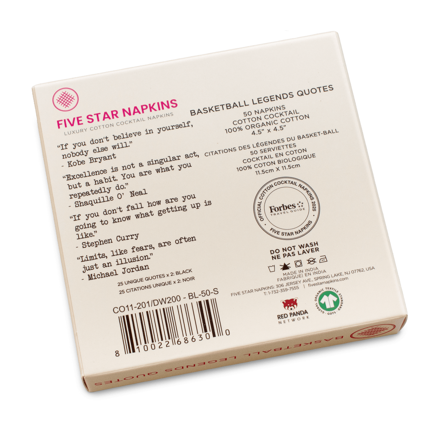 Basketball Legends Quotes Napkins