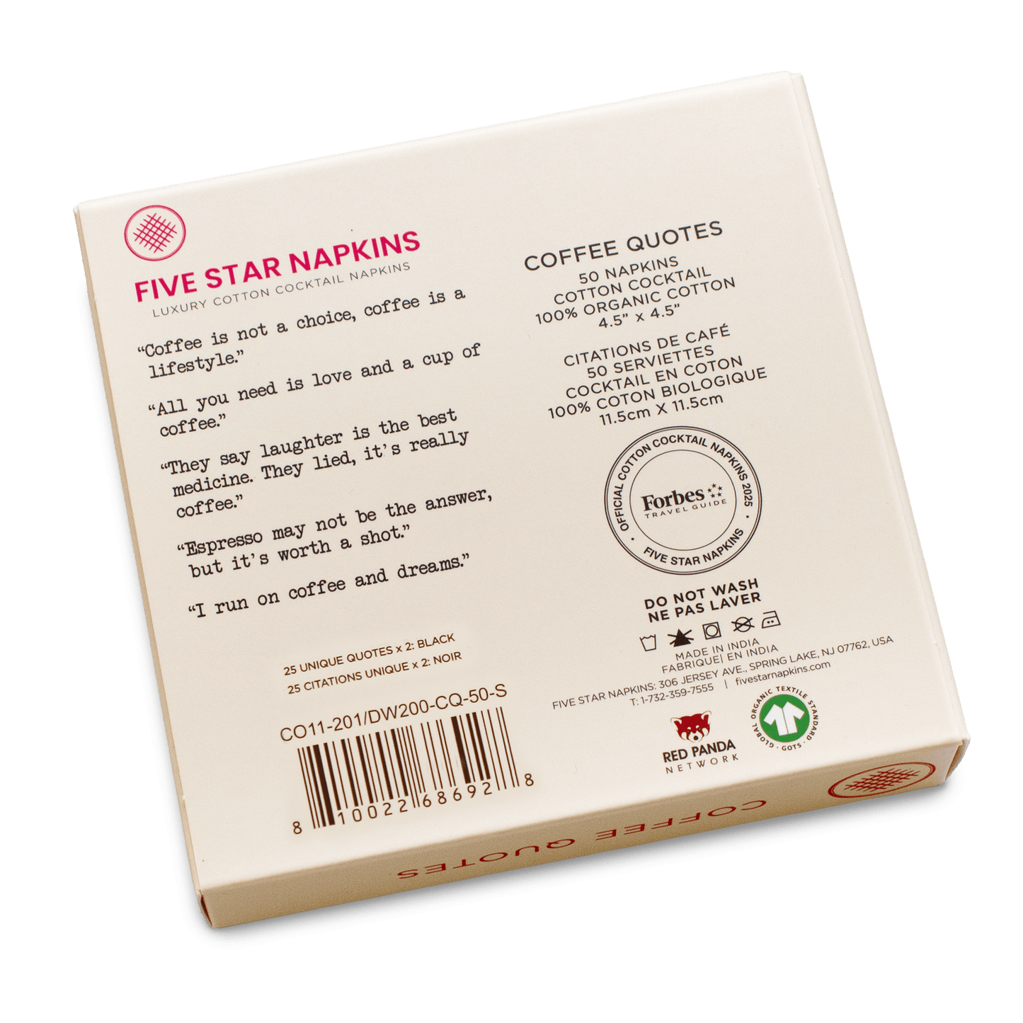 Coffee Quotes Napkins - Case