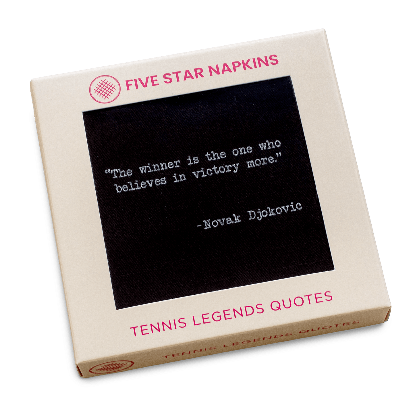 Tennis Legends Quotes Napkins Case