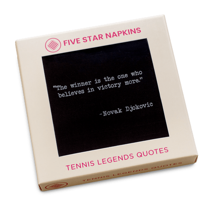 Tennis Legends Quotes Napkins Case