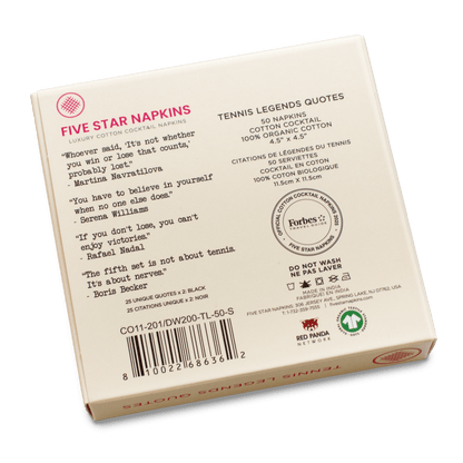 Tennis Legends Quotes Napkins Case