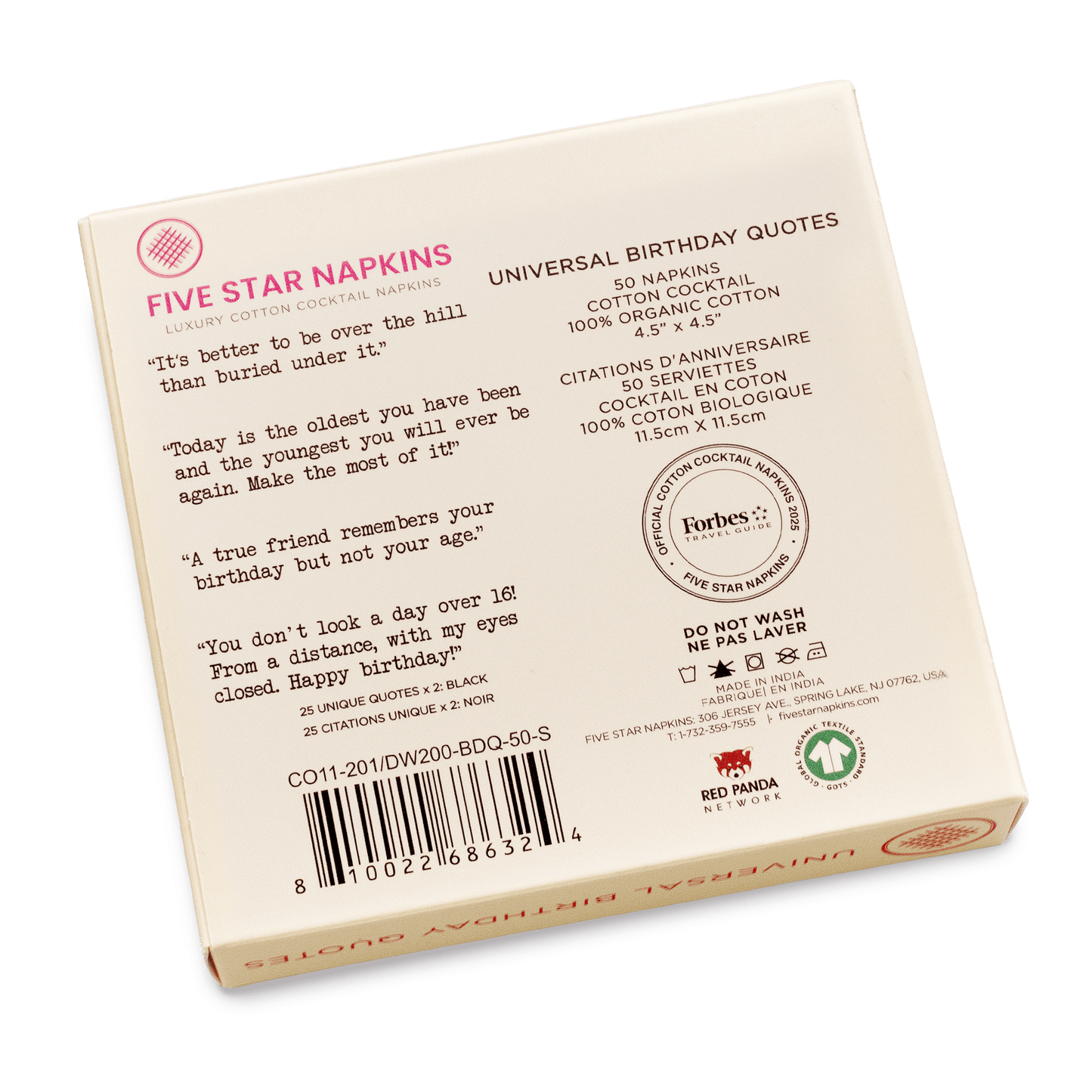 Universal Birthday Quotes Napkins