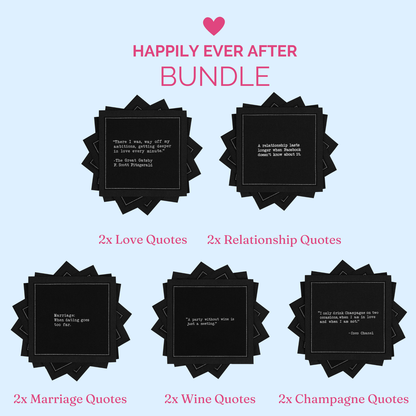 Happily Ever After Bundle - Black Quotes