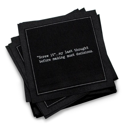 Inappropriate Thoughts Quotes Napkins - Five Star Napkins