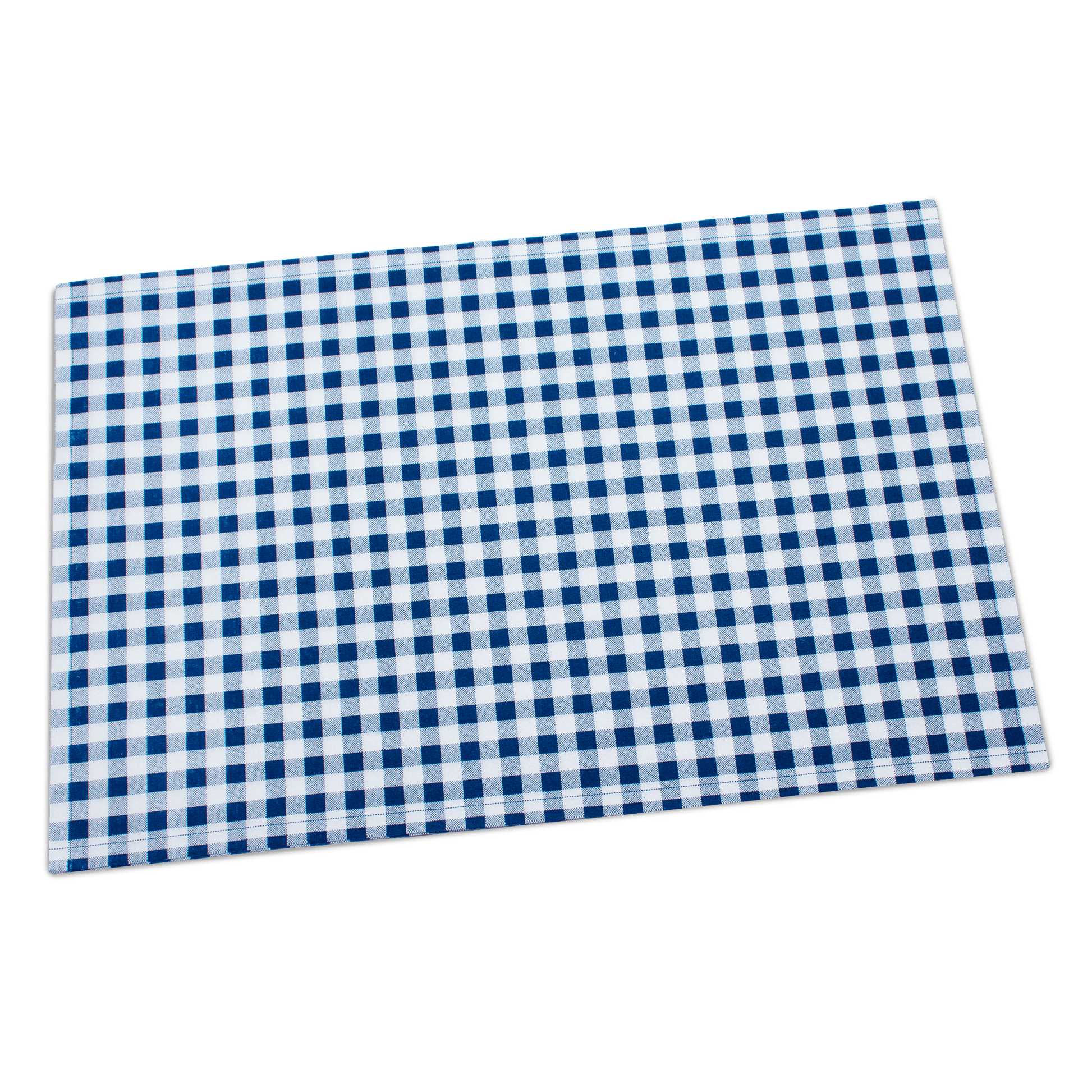 Luxury navy blue and white gingham cotton placemat from Five Star Napkins