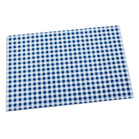 Luxury navy blue and white gingham cotton placemat from Five Star Napkins