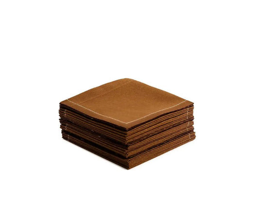 Khaki 1/4 Fold Cocktail Napkins - Five Star Napkins
