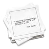 Serviettes Citation Champagne - Blanc
