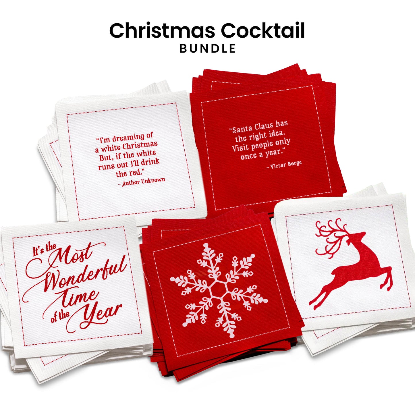 Christmas Quotes Cocktail Napkins Bundle
