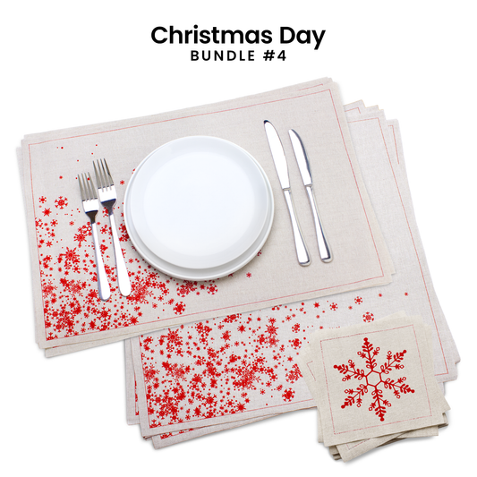 Natural Snowflake Table Set | Christmas Bundle 4