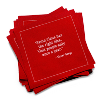 Christmas Quotes Napkins Red with White Quotes- Case - Five Star Napkins