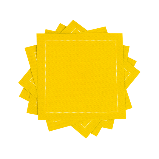 Cotton Cocktail Napkin - Citron