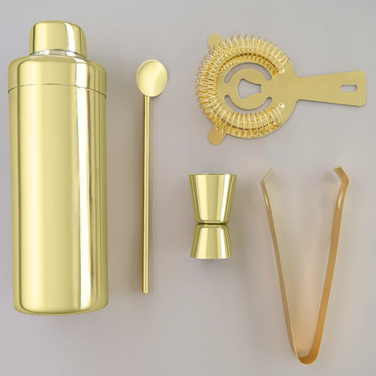 Gold Cocktail Shaker Set