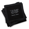 Drinking Quote Napkins | First Edition - Black