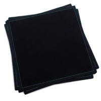 Set of black luxury cotton dinner napkins with clean stitched edges