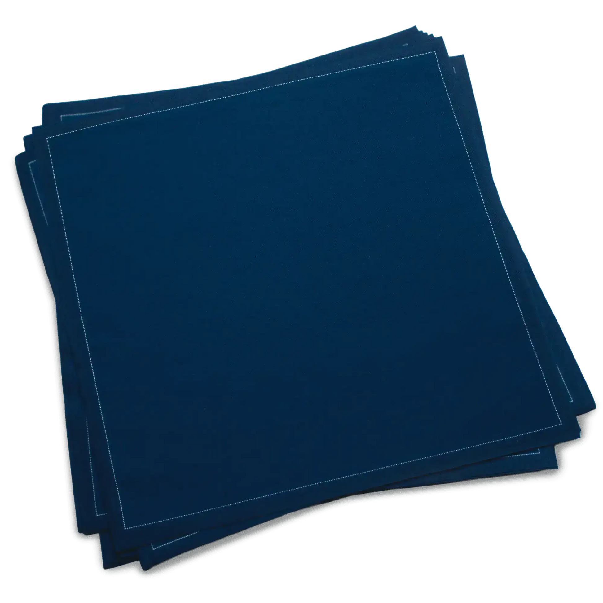 Midnight blue luxury cotton dinner napkins by Five Star Napkins, elegant table linens