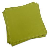 Pear green luxury organic cotton dinner napkins with simple border design