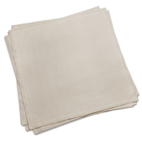 Stack of luxury sand-colored cotton dinner napkins from Five Star Napkins