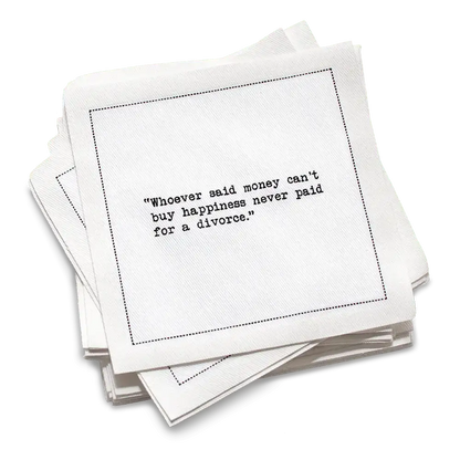 Divorce Quotes Napkins - Case - Five Star Napkins