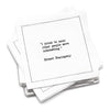 Serviettes de cocktail citations | Première édition - Blanc