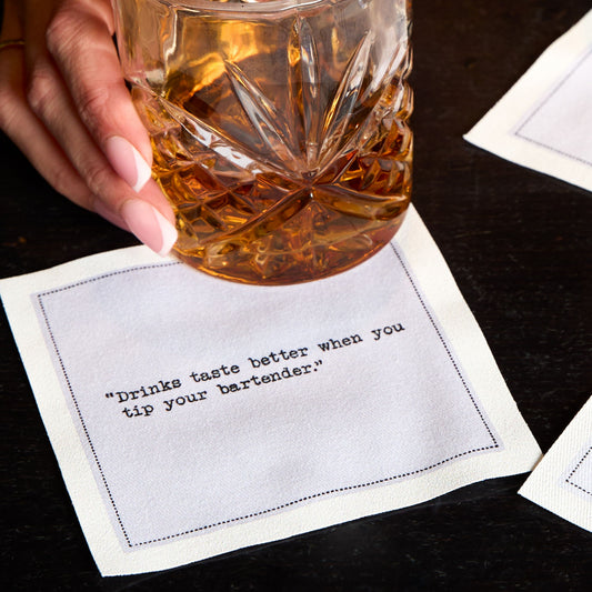 Serviettes de table citations sur le thème de la boisson | Troisième édition