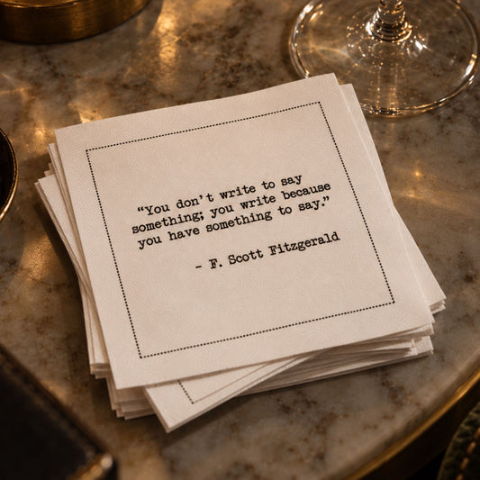 Serviettes Citation F. Scott Fitzgerald
