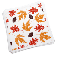 Autumn leaf print luxury cotton dinner napkins from Five Star Napkins