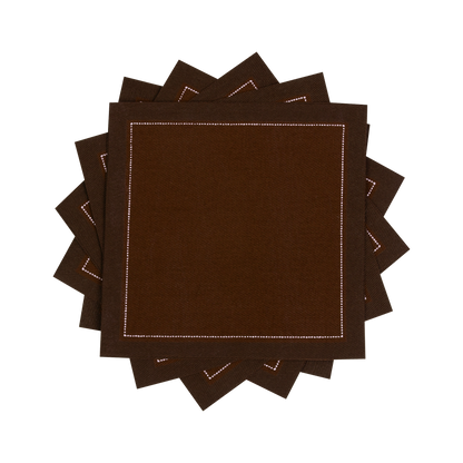 Cotton Cocktail Napkin - Friar Brown