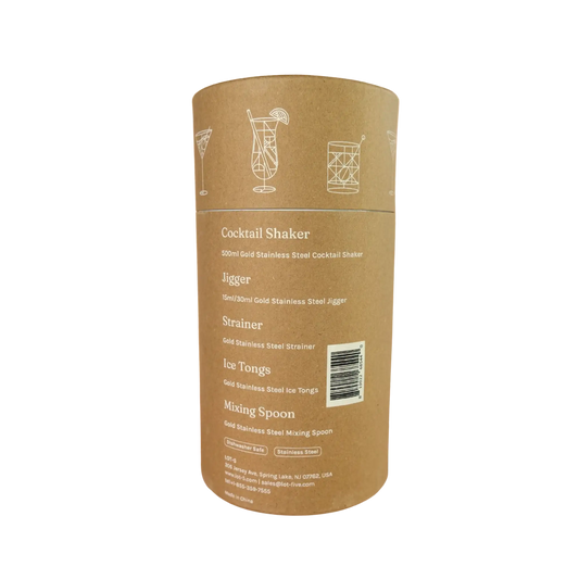 Gold Cocktail Shaker Set - Five Star Napkins