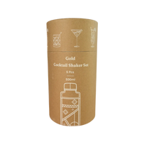 Kraft gift box for the Five Star Napkins Gold Cocktail Shaker Set, 5-piece, 500ml.